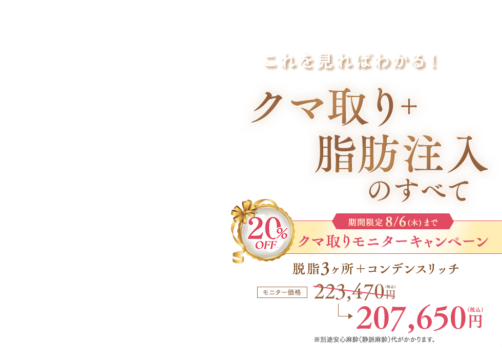 クマ取り（脱脂）＋脂肪注入のすべて