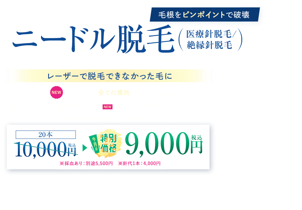 ニードル脱毛（医療針脱毛／絶縁針脱毛）