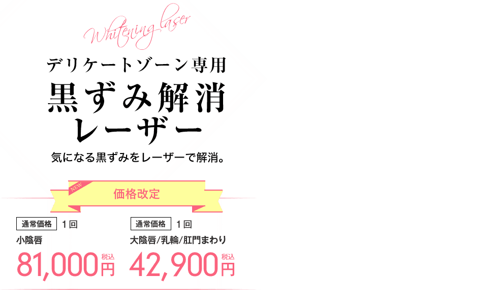デリケートゾーン専用黒ずみ解消レーザー