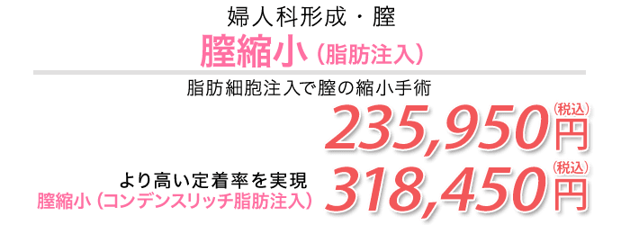 膣縮小（脂肪細胞注入）
