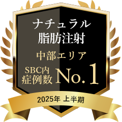ナチュラル脂肪注射 中部・四国エリア 症例数No.1 2025年上半期