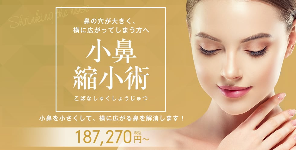 鼻の穴が大きく、横に広がってしまう方へ　小鼻縮小術（鼻翼縮小）
