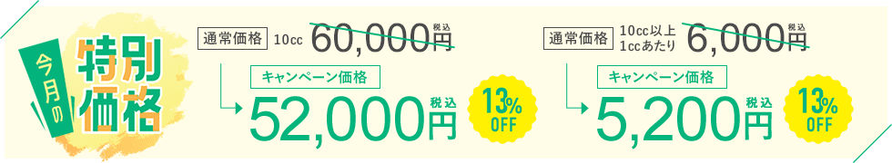 今月のキャンペーン